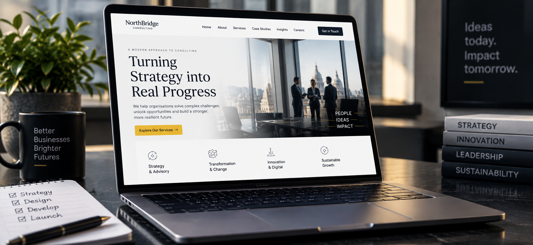 Corporate website for professional services firm